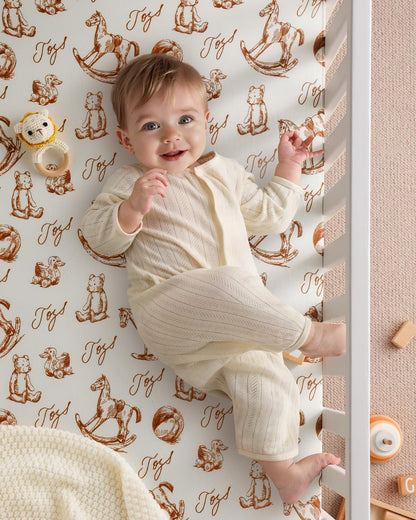 Yoofoss Baby Crib Sheets 2 Pack for Boys and Girls - 52x28 Fitted Crib Sheet Neutral Fits for
