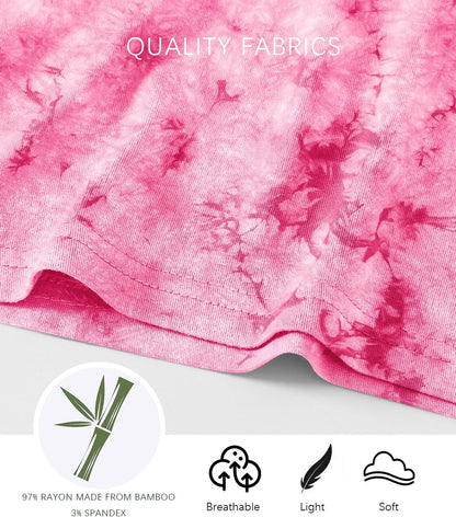 Jimonda Baby/Toddler Soft Sleepwear Short sleeve Kids Cool Pajama Outdoor 2-Piece Shirt&Shorts Casual sets Tie Dye PJ