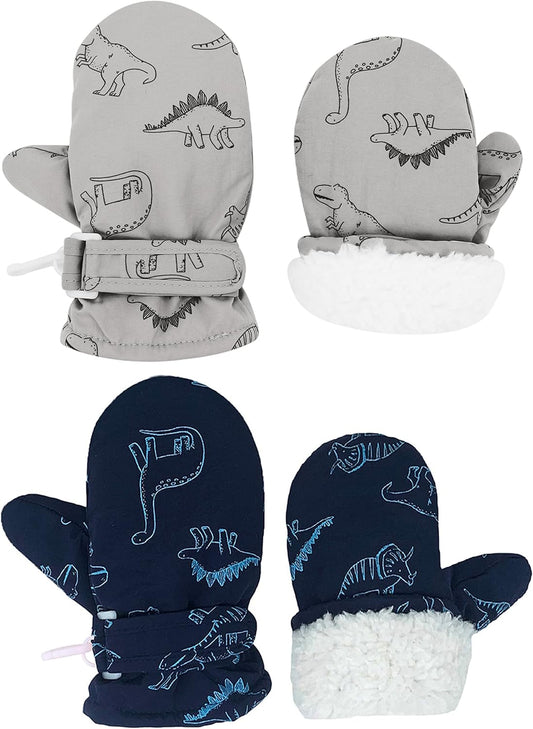 Toddler Gloves Kids Mittens Winter Warm Lined Fleece Gloves Waterproof Snow Baby Mitten for Boys Girls
