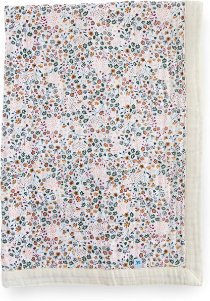 Little Unicorn Newborn Receiving Quilt | Ultra- Soft, Multi-Layered Muslin Fabric | Gift for