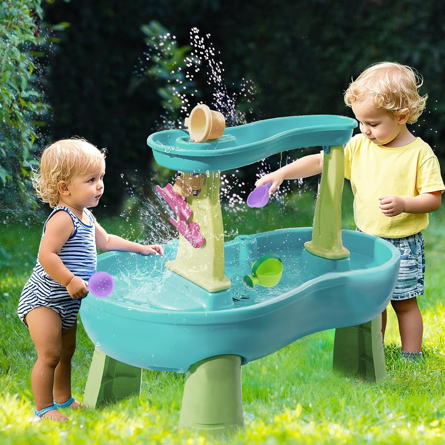 Small Soft Bath Toys for Toddlers 1-3 - Super Easy to Clean Water Table Toys Baby Tub Swimming Pool