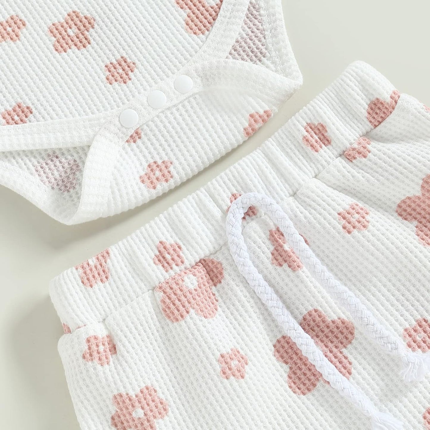 fhutpw Baby Girl Clothes Summer Cute Outfits 3 6 12 18 Months Spaghetti Strap Romper & Floarl Shorts Sets