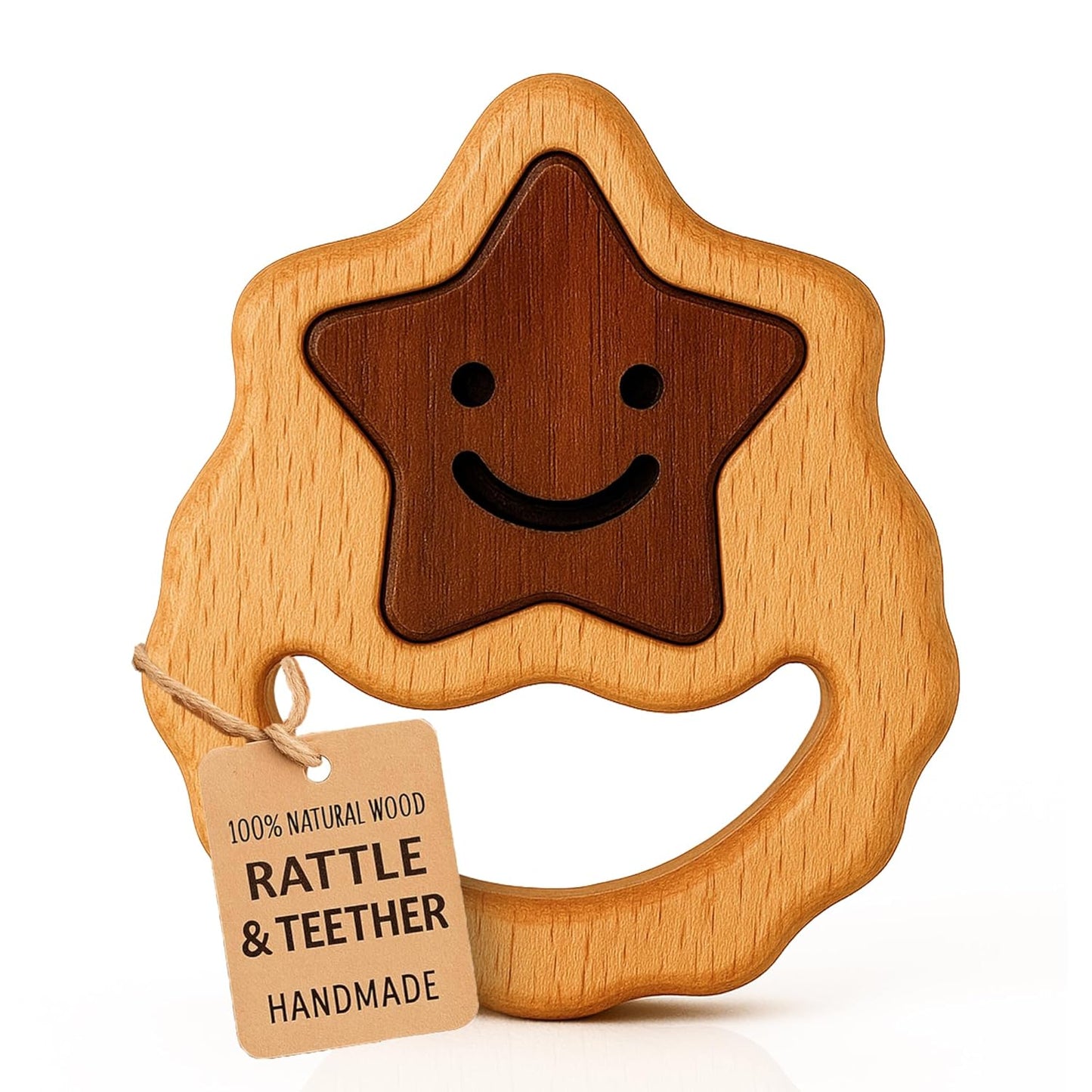 Wooden Toy for 6–12 Month Old Baby | Montessori Rattle | Toys for Baby Boy & Girl