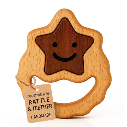 Wooden Toy for 6–12 Month Old Baby | Montessori Rattle | Toys for Baby Boy & Girl