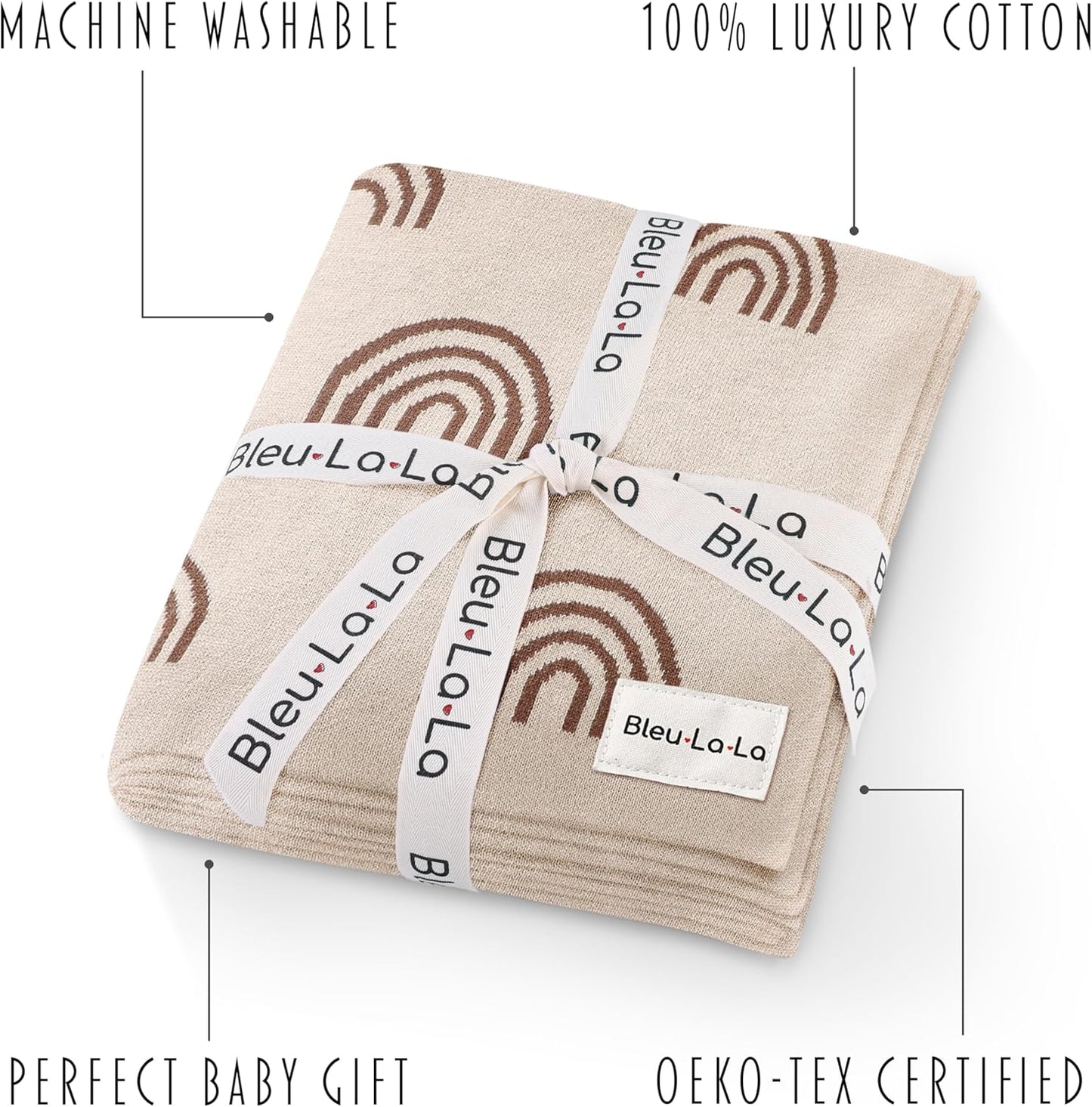 Baby Blanket for Girls and Boys - 100% Cotton Buttery Soft Cozy Receiving Swaddle Crib Stroller