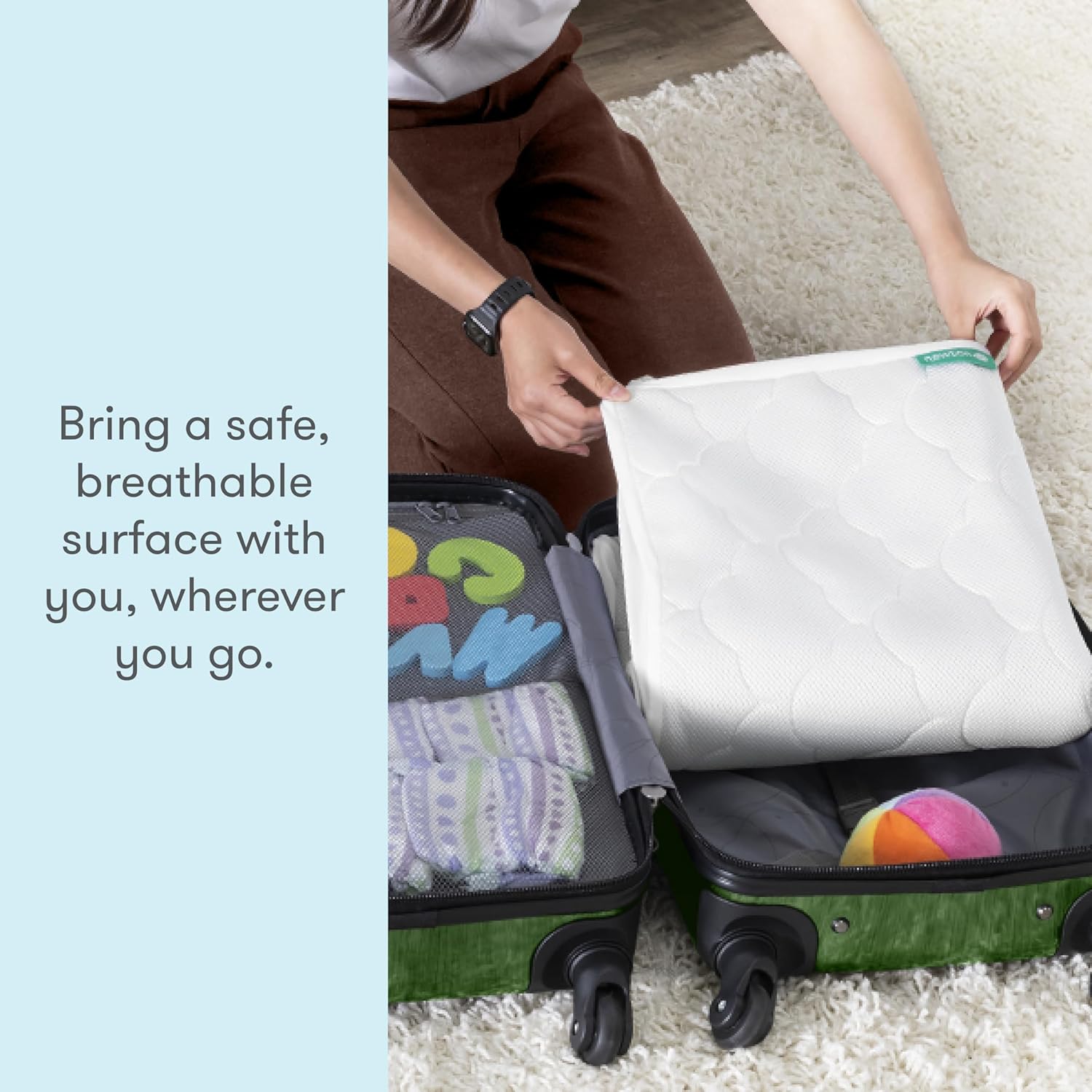 Newton Baby Waterproof Crib Mattress Pad | Ultra-Breathable Quilted Layer for Comfort & Universal