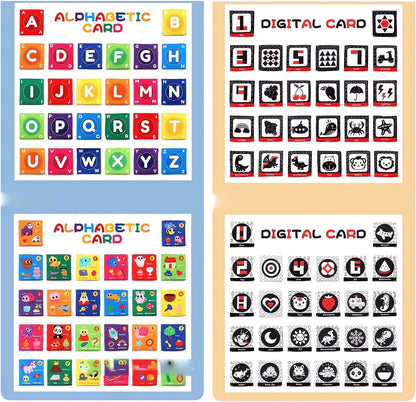 Early Childhood Enlightenment Book 26 Pieces Toddler Soft Alphabet ABC Letter Number Flash Cards Baby Soft Cloth Bath Books Infant Crinkle First Books Toys Sensory Books Learning Flashcards (Number)