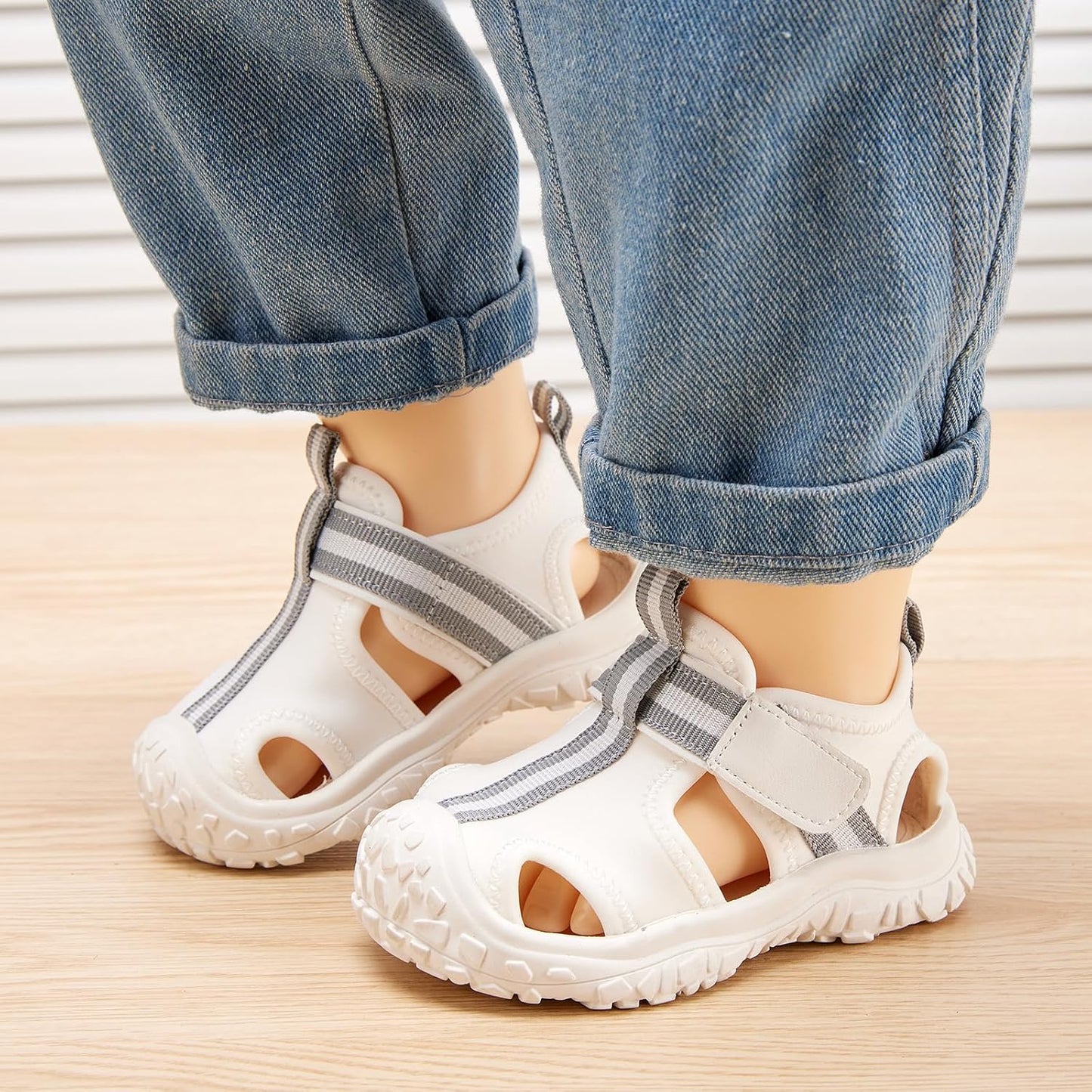 BMCiTYBM Baby Boy Girl Closed Toe Summer Sandals Lightweight Shoes Infant Non-Slip First Walking Sneakers 6 9 12 18 24 Months