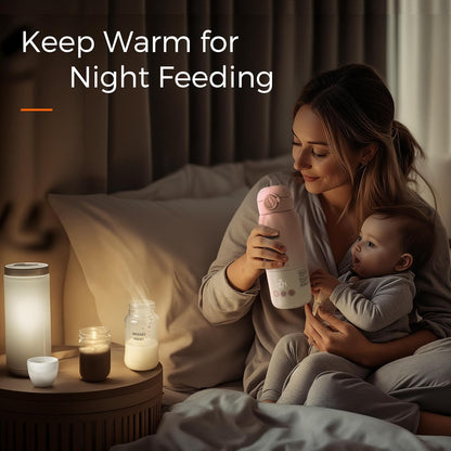 Portable Bottle Warmer for Travel, Dual Heating Modes for Breastmilk & Water, Portable Bottle Milk