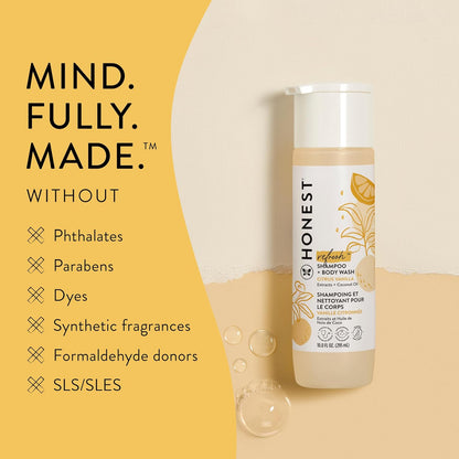 The Honest Company 2-in-1 Cleansing Shampoo + Body Wash | Gentle for Baby | Naturally Derived
