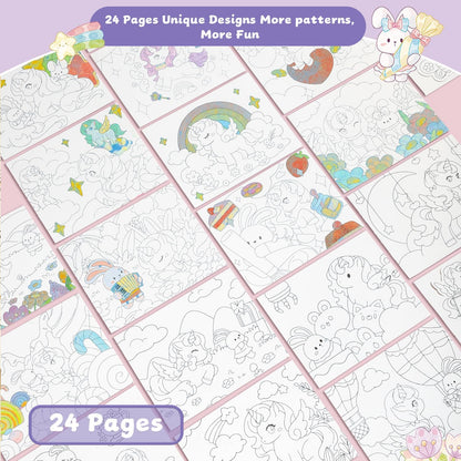 gesboole Paint with Water Coloring Books for Kids Ages 3-5, 4-8 – Cute Coloring Book for Teens,Arts and Crafts for Kids Ages 3 4 5 6 7 8+, Birthday Gift Toys for Girls Boys,Travel Toys -Unicorn