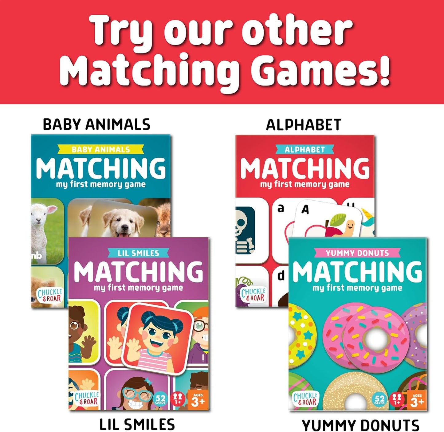 Chuckle & Roar - Matching+ Wooden Sensory Shapes - Logic Puzzles - Premium Wood Construction - Flat Board Puzzle Pieces for Ages 6 and up