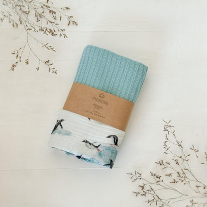 Personalized Baby Blanket with Name – Handmade 100% Organic Cotton Newborn Gift | Custom Knit