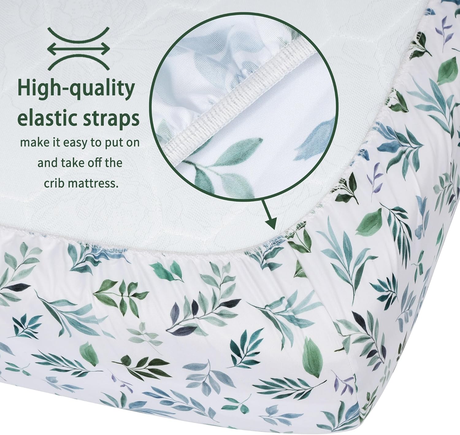 Baby Crib Sheets for Boys Girls, 2 Pack Fitted Crib Sheet for Standard Crib and Toddler Mattress
