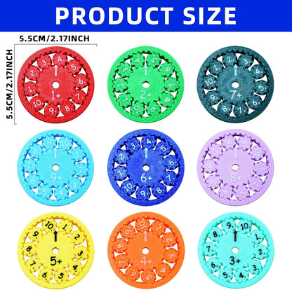 Math Fidget Spinners,Funny Educational Math Fact Tools,Math Learning & Education Toys Game,Creative Gift (9 PCS-Addition & Subtraction)