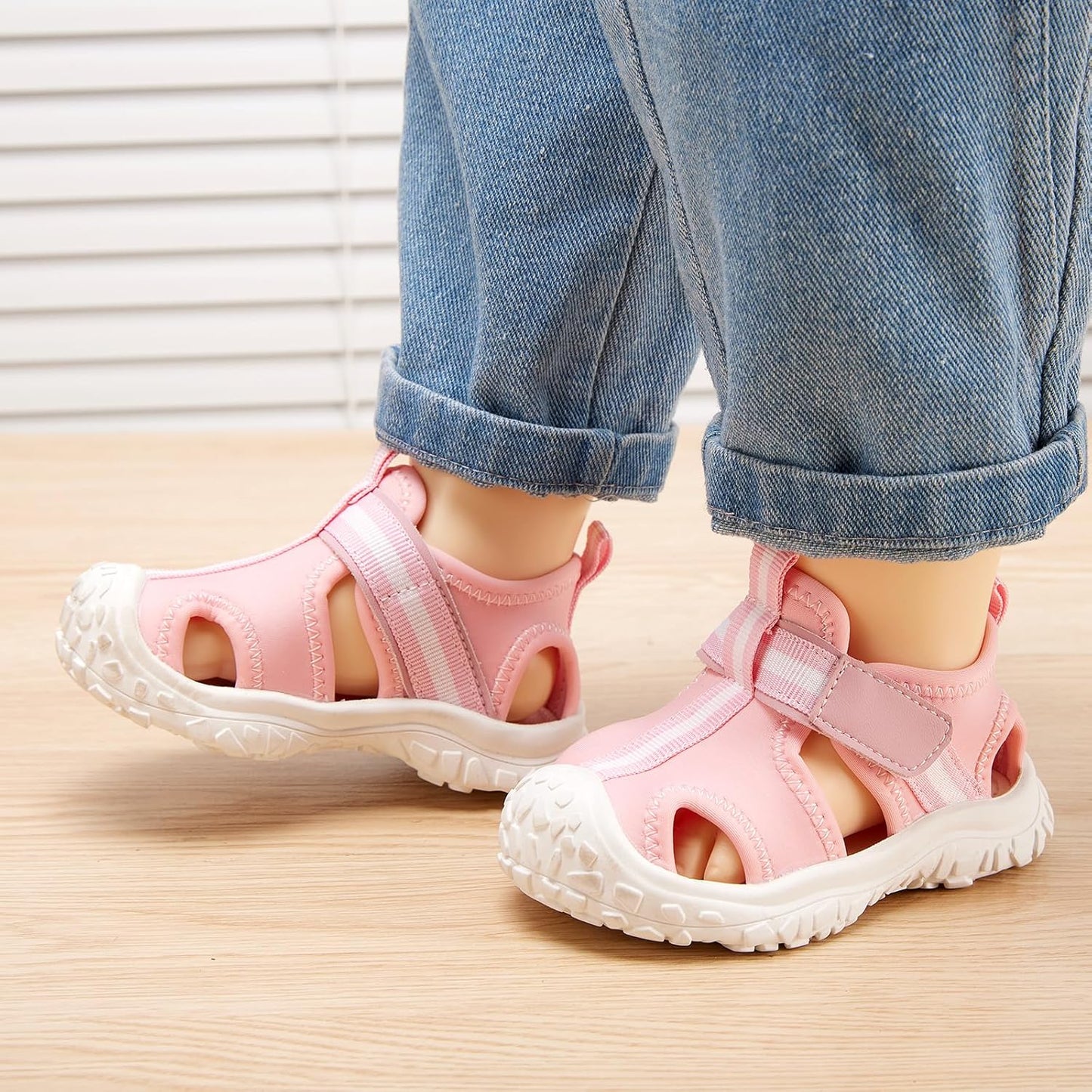 BMCiTYBM Baby Boy Girl Closed Toe Summer Sandals Lightweight Shoes Infant Non-Slip First Walking Sneakers 6 9 12 18 24 Months