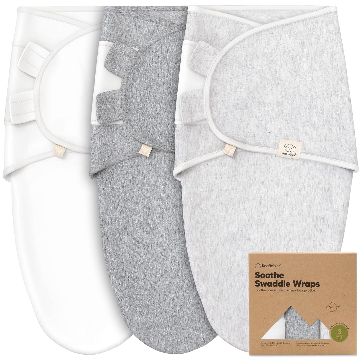 3-Pack Organic Baby Swaddle Sleep Sacks - Swaddles for Newborns, Infant 0-3 Months, Baby Girls