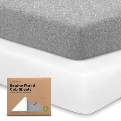KeaBabies 2-Pack Organic Crib Sheets for Boys, Girls - 52x28 Fitted Crib Mattress Sheet Neutral