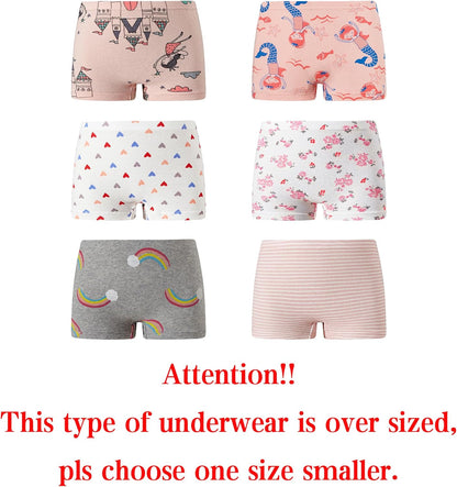 KikizYe Little Girls Boyshort Panties Big Kids Soft Cotton Underwear
