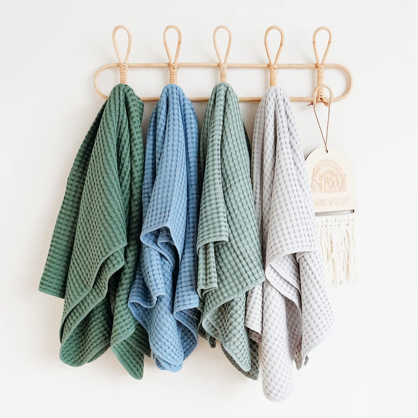 Konssy Waffle Baby Blanket - Soft & Cozy Nursery Swaddle Blanket, Lightweight Toddler Throw for