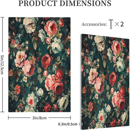 Light Switch Cover Plate Baroque Vintage Peony Flower Floral 1 Gang No Device Blank Electrical Wall Plates Faceplate Decorative Switch Plate for Bedroom Farmhouse Decor