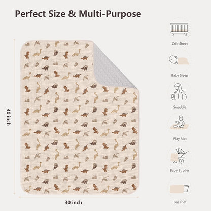 Susurration Baby Blanket for Unisex Boys Girls, Soft Nursery Minky Blanket with Muslin Cotton Front