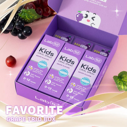 LAB52 Kids Oral Spray Gift Box, Toddler Toothpaste Helper for Daily Oral Care and Fresh Breath
