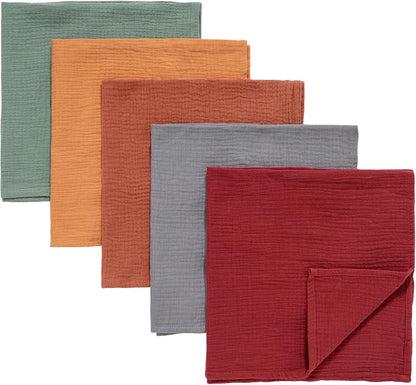 Muslin Receiving Blankets, Neutral Blanket Swaddling for Newborn Boys and Girls, 5 Pack Breathable