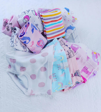 Boboking Girls Soft Underwear Toddler Kids Briefs Cotton Panties 12-pack