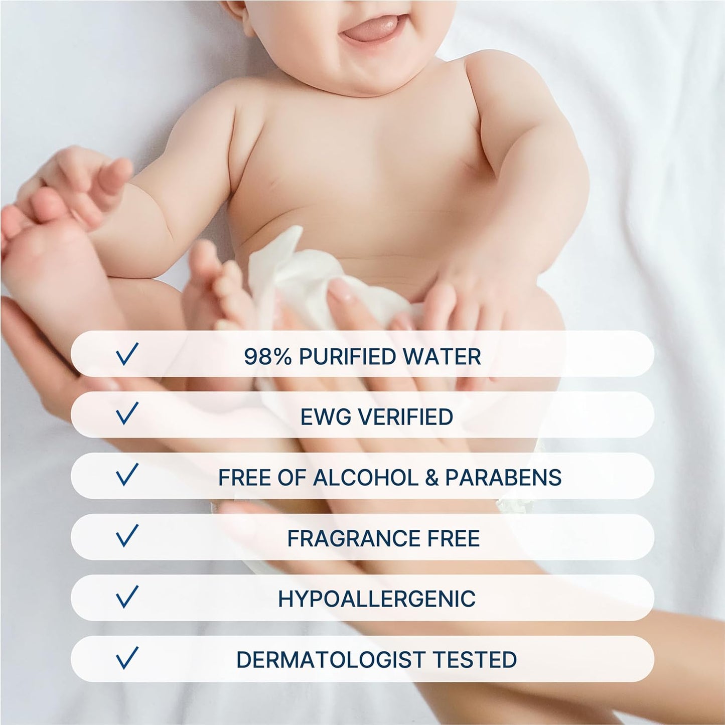 BEBESUP- Korea’s #1 Signature Eco Baby Wipes- 100% Plant-Based 99% Drinkable Water-Based Unscented Ultra-Thick Organic baby wipes Hypoallergenic for sensitive skin Flip-Top 560 Count (8 Packs)