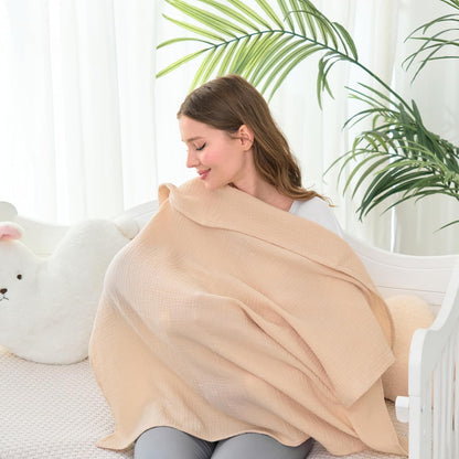 Baby Muslin Swaddle Blanket for Boys and Girls,4-Pack Breathable and Skin-Friendly,Wrap Soft Silky