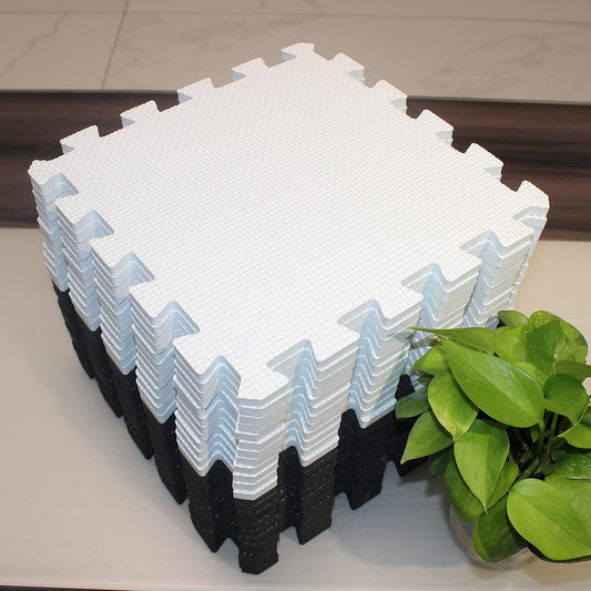 MQIAOHAM® 25 Pieces Puzzle Play Mats, Soft Baby Play Mat, Kids Interlocking Foam Floor Tiles, Toddlers Carpet Playmats G301025-101104