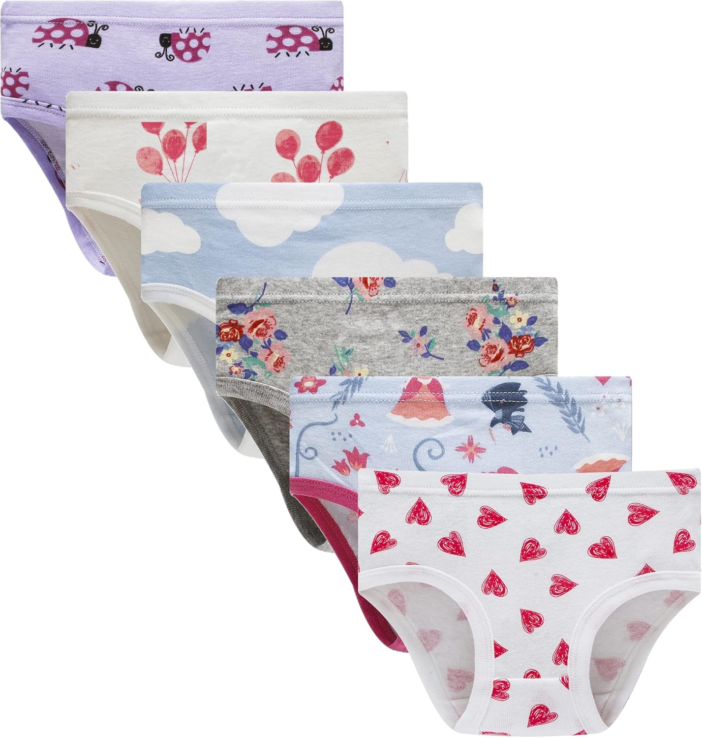 Barara King Little Girls' Soft Cotton Underwear Toddler Undies Kids panties