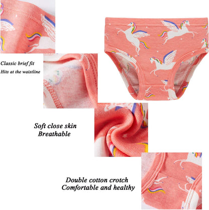 Hahan Girls Soft Panties Toddler Girls Cotton Underwear Kids Briefs