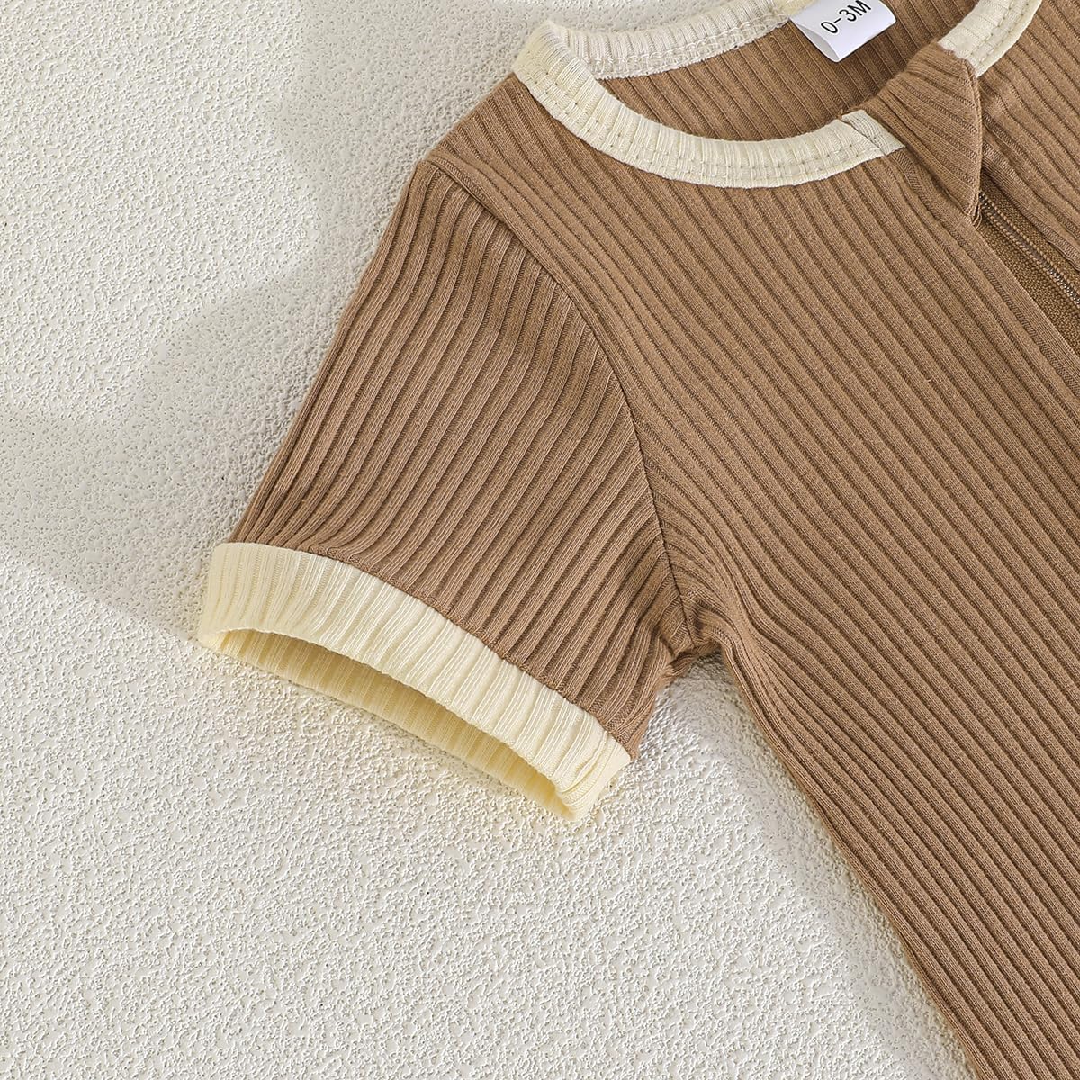 Bafeicao Unisex Baby Boy Girl 2 Pack Rompers Short Sleeve 2 Way Zipper One Piece Jumpsuits Clothes Sets