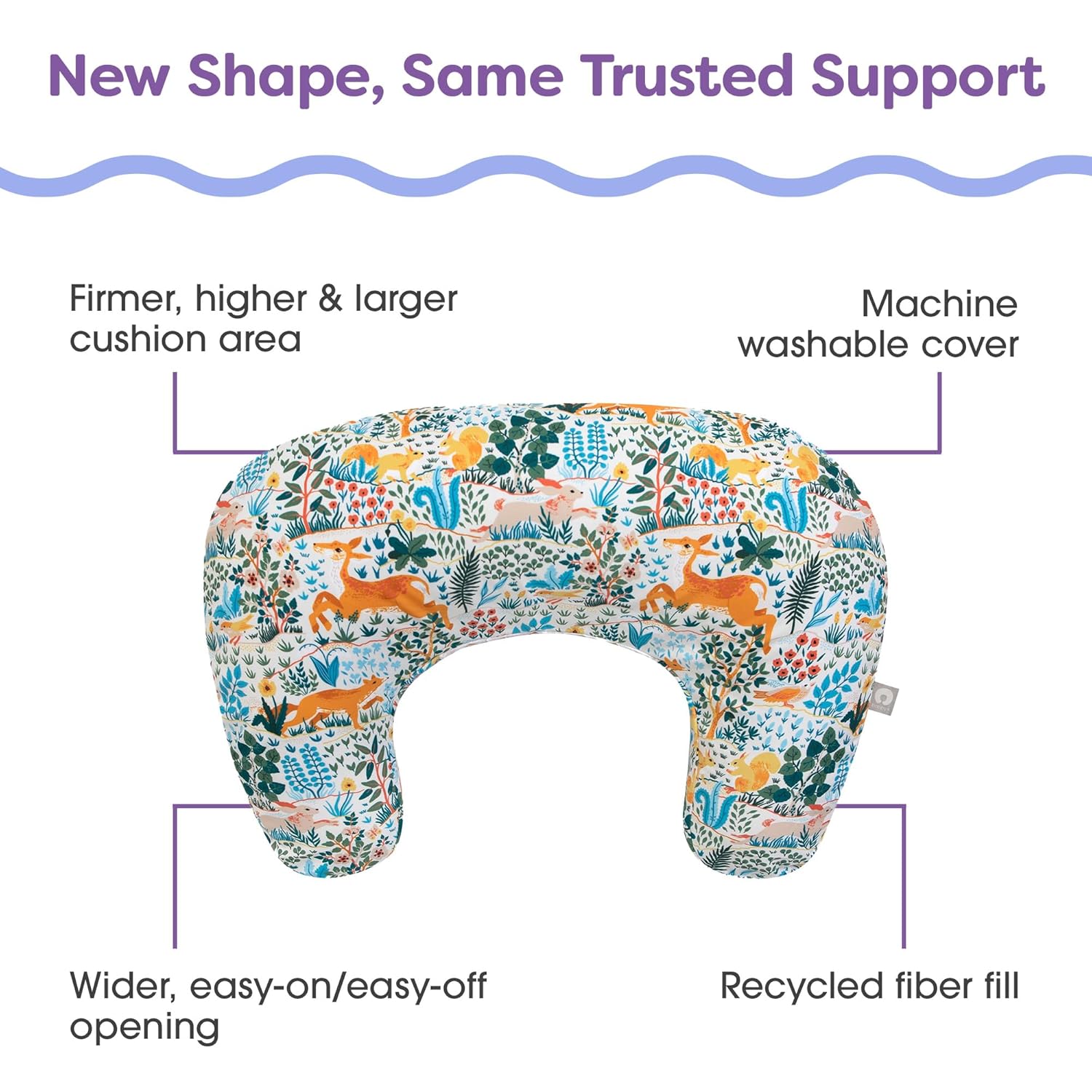 Boppy Nursing Pillow - Ergonomic Bottle & Breastfeeding Pillow with High, Firm, Large Area