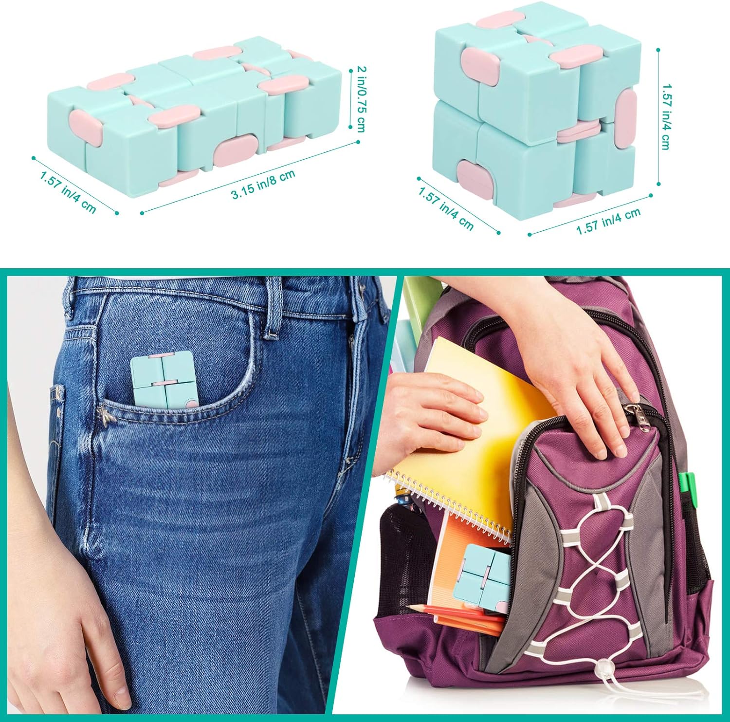 Infinity Cube Fidget Toy Stress Relieving Fidgeting Game for Kids and Adults,Cute Mini Unique