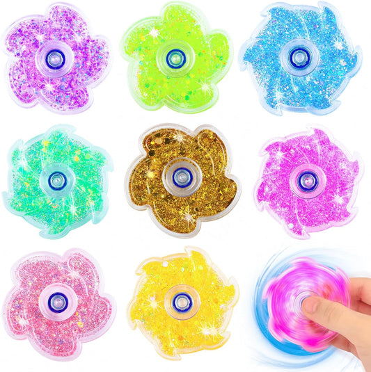 Fidget Spinners 8 Pcs for Kids and Adults Stress Relief Sensory Toys for Boys and Girls Fingertip Gyros for ADHD Autism for Kids Gifts (Fidget Toy 8pcs)