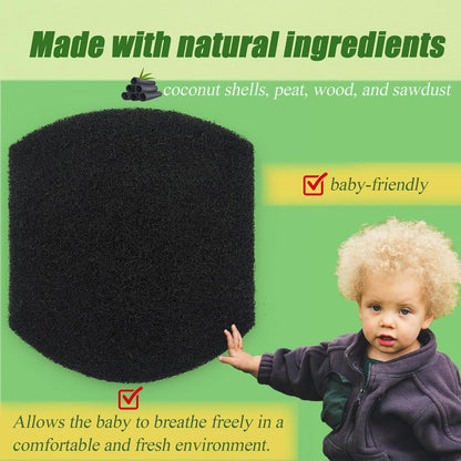 Diaper Pail Deodorizers Odor Eliminator Activated Charcoal Filter Refills Compatible with Ubbi Diaper Pail | 6 Pack Carbon Filter | Precise fit | Thickened | Natural, Keep Home Fresh