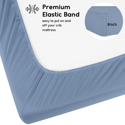 Yoofoss Baby Crib Sheets for Boys Girls, Fitted Crib Sheet 2 Pack for Standard Crib and Toddler