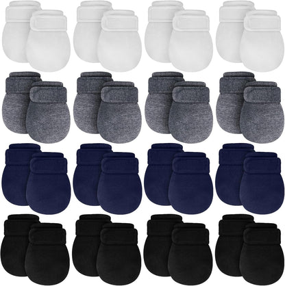 Newcotte Adjustable Baby Mittens No Scratch Newborn Cotton Breathable Gloves Warm Baby Mitts for Boys