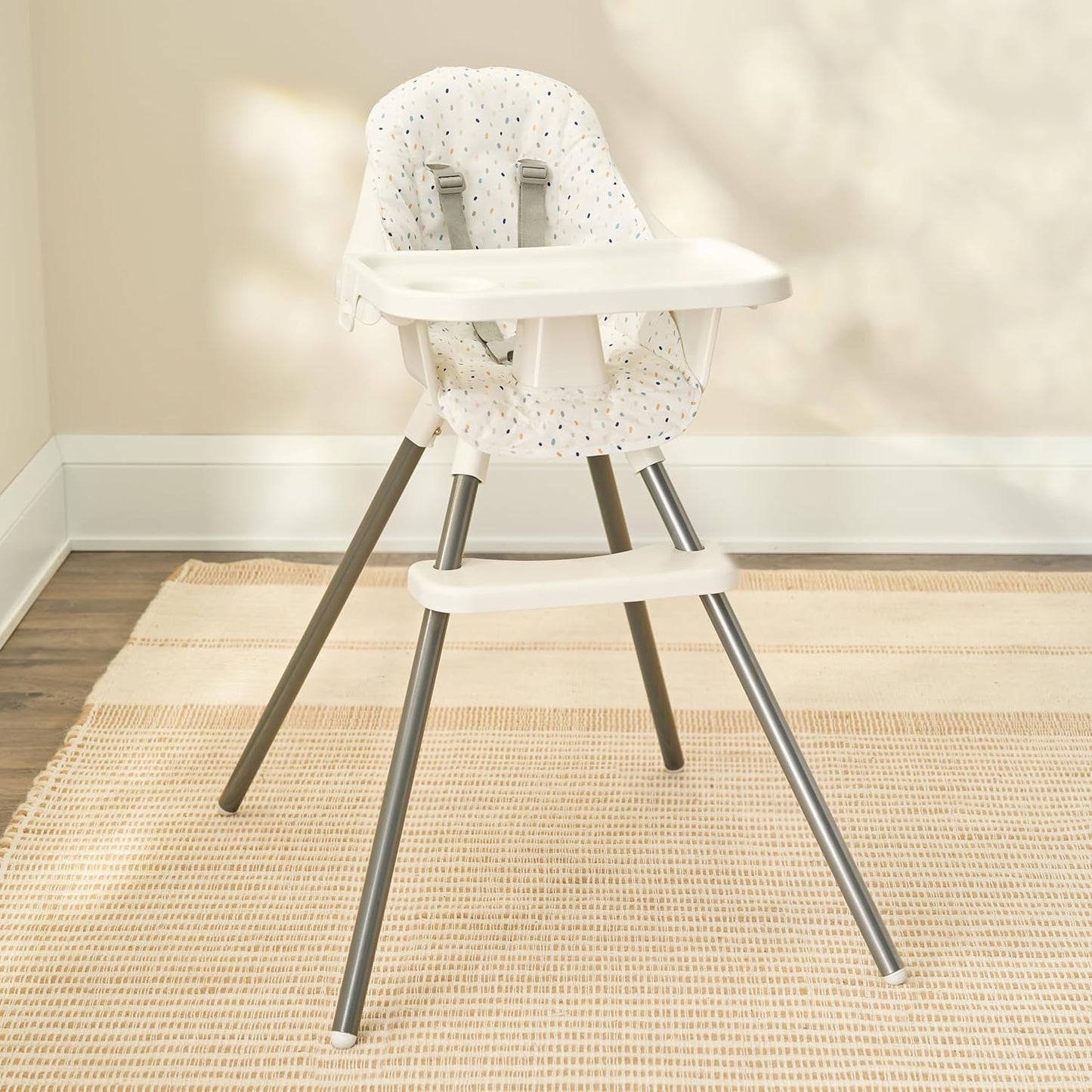 Regalo High Chair with Rainbow Seat Pad for Babies and Toddlers, Award Winning Brand, Removable