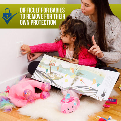 Clear Outlet Covers (50 Pack) Value Pack – Baby Safety Outlet Plug Covers – Durable & Steady