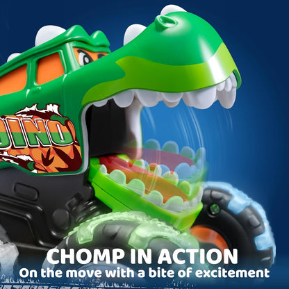 JOYIN 3 Pack Monster Truck Toy - Motion Activated Light-Up Cars for Toddlers - Monster Treads Lightning Wheels - Baby Toy Present - Press & Go Cars for Boys Girls Birthday Gifts