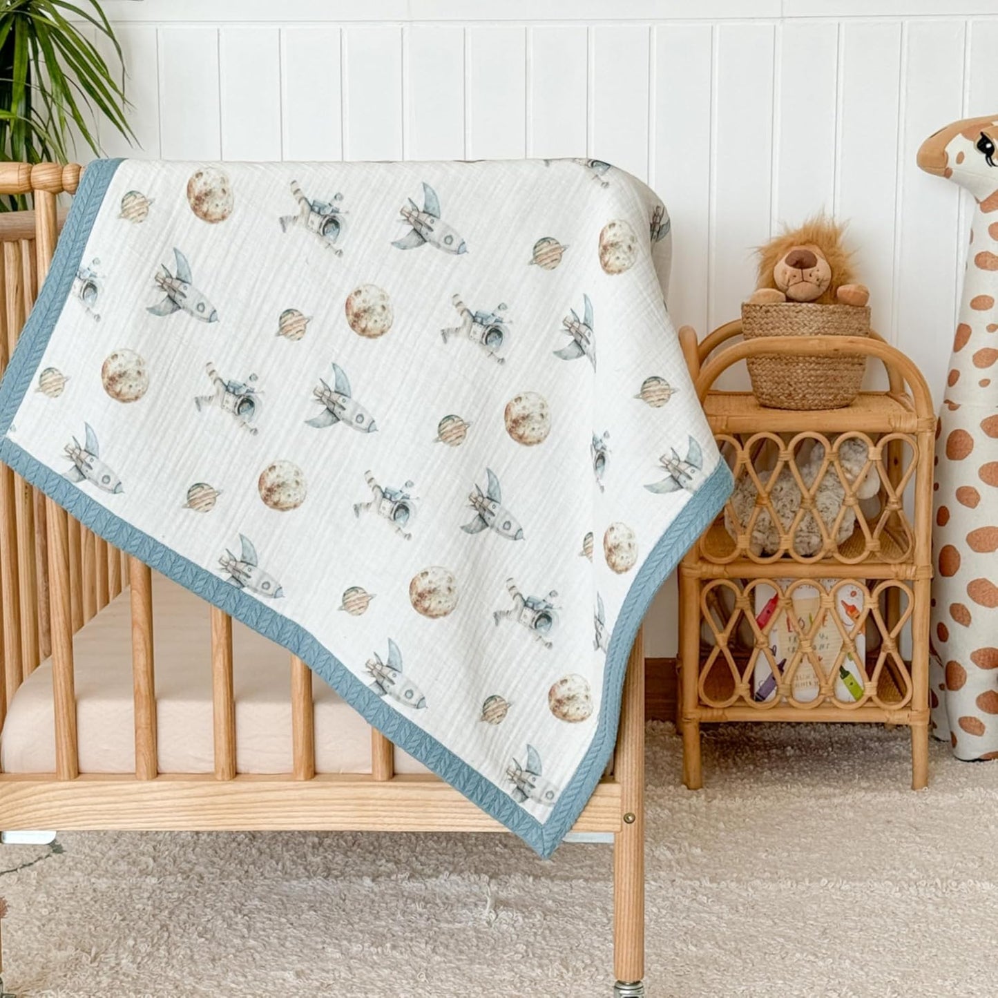 Personalized Baby Blanket with Name – Handmade 100% Organic Cotton Newborn Gift | Custom Knit