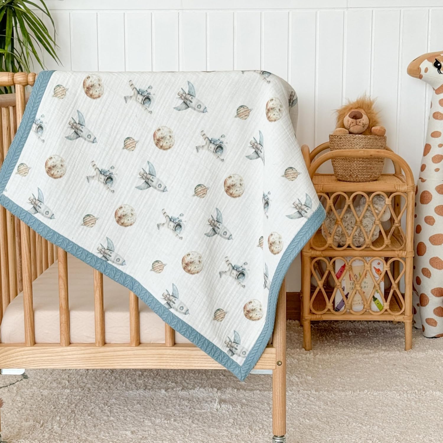 Personalized Baby Blanket with Name – Handmade 100% Organic Cotton Newborn Gift | Custom Knit
