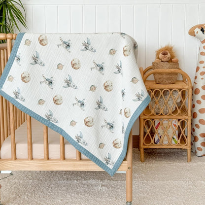 Personalized Baby Blanket with Name – Handmade 100% Organic Cotton Newborn Gift | Custom Knit