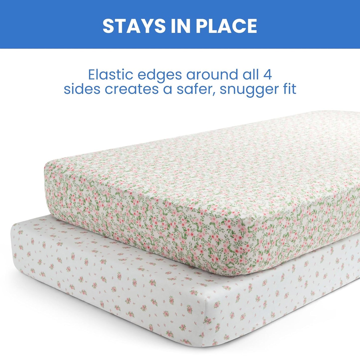 Delta Children Fitted Crib Sheets for Girls and Boys - Crib Sheet for Standard Crib and Toddler