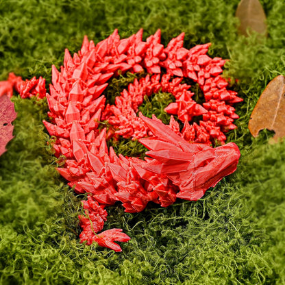 12inch Dragon Egg, Year of The Dragon, 3D Printed Dragon, Executive Desk Toys, Articulated Dragon, Fidget Toys Gifts for Graduates Students Teachers Adults (Red)