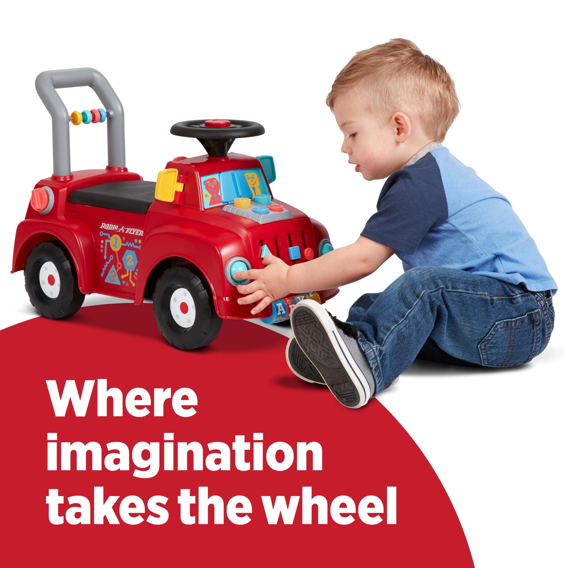 Radio Flyer Tinker Truck, for Toddlers 1-3, Toddler Ride On Toys